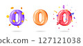 Collection of 3d number zero 127121038