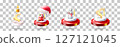 set of Christmas snow globe decorations 127121045