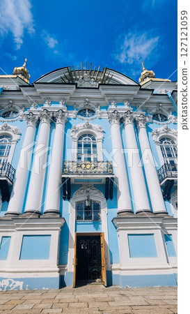 Panoramic view of St. Nicholas Naval Cathedral. Nikolo-Bogoyavlenskiy Morskoy Sobor built in 1762 in Saint Petersburg, Russia Panoramic view of St. Nicholas Naval Cathedral. Nikolo-Bogoyavlenskiy Morskoy Sobor built in 1762 in Saint Petersburg, Russia 127121059