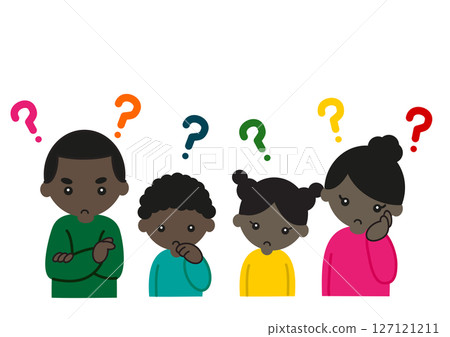 A black family full of question marks 127121211