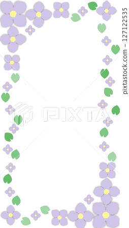 purple flower frame 127122535