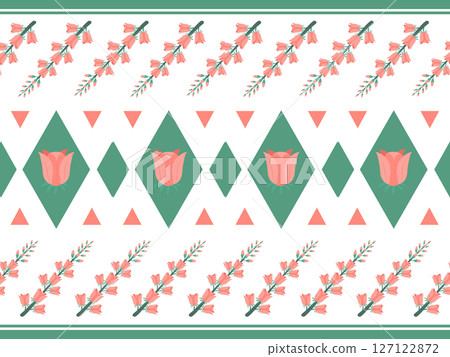 elegant flower seamless pattern for fabric design 127122872