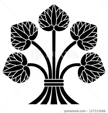 This is the family crest. It is called Honda-ke Bundled Aoi. 127123088