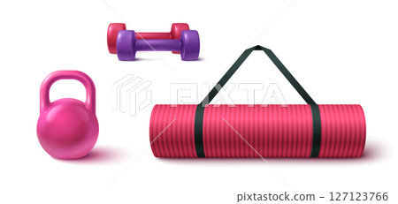 Bright 3d gym equipment set 127123766
