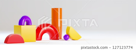 Building block toy banner Building block toy banner 127123774