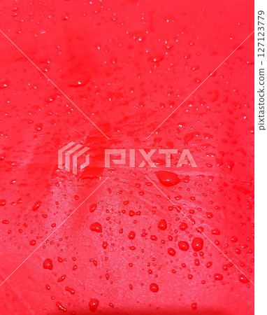 Water drops on an umbrella 127123779