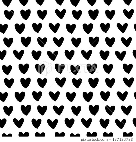 Cute black and white seamless pattern 127123788