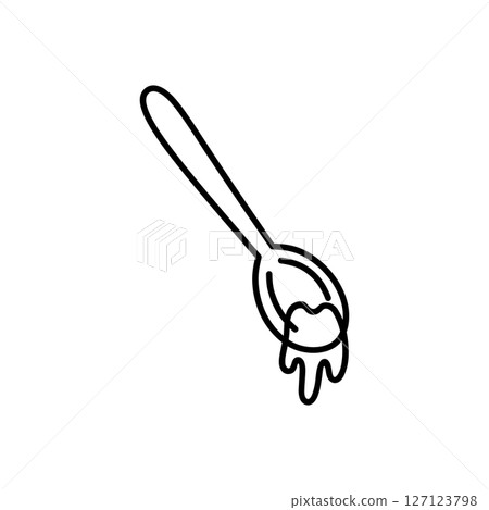 A spoon of honey or jam A spoon of honey or jam 127123798