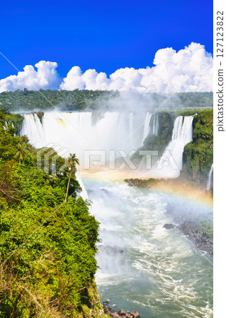 Spectacular views of the World Heritage Site, Iguazu Falls, and cloud composition 127123822
