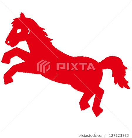 馬剪影圖 127123883