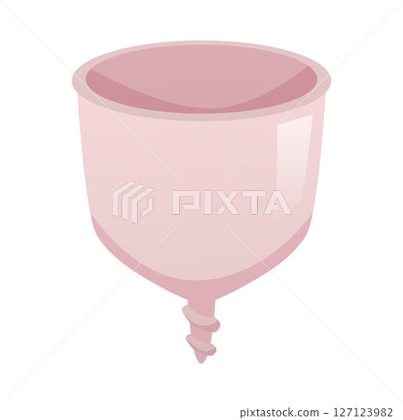 Menstrual cup flat vector icon, reusable intimate devices of feminine hygiene, eco friendly menstruation blood container 127123982