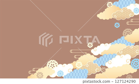 BG 素材 - 雲朵圖案 6-2 向量 127124290