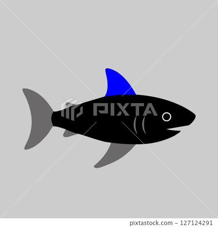 可愛的魚，大大的眼睛，簡單的設計，適合兒童的日本服飾。 127124291