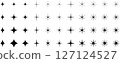 星星和閃光閃閃發光的圖標集/簡單通用單色樣式 1 127124527
