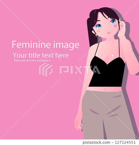 可愛休閒夏日女人 127124551