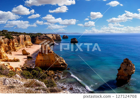 Marinha beach, Algarve, Portugal Marinha beach, Algarve, Portugal 127124708