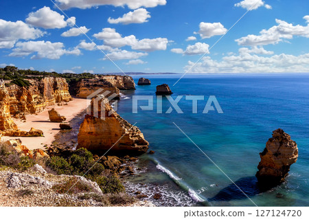 Marinha beach, Algarve, Portugal Marinha beach, Algarve, Portugal 127124720