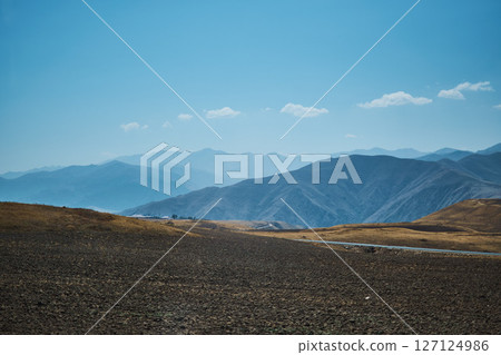 a desert and mountains among Armenia 127124986