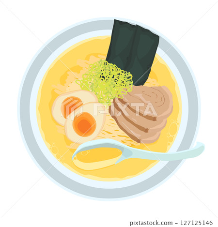 舀鹽拉麵湯的插圖 127125146