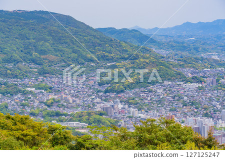 （長崎縣）從弓張岳瞭望台眺望佐世保港 127125247