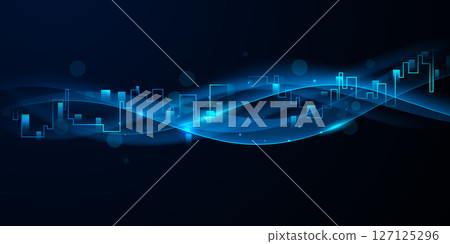 business vector illustration design Stock market charts or Forex trading charts for business and finance ideas. 127125296