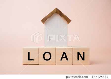 Mortgage from the bank for a property investment. Buying and selling real estate housing market concept. Mortgage from the bank for a property investment. Buying and selling real estate housing market concept. 127125317