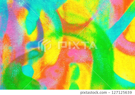 Vibrant Acid Wave Pattern in Neon Green, Yellow, Pink for 70s, Y2K Design 127125639