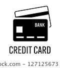 Illustration of overlapping credit cards 127125673