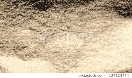 Golden foil texture with a glossy, metallic finish, creating a bright, luxurious backdrop. Shiny, 127125734