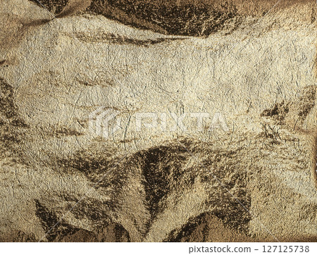 Golden foil texture with a glossy, metallic finish, creating a sleek, luxurious backdrop. Grungy, Golden foil texture with a glossy, metallic finish, creating a sleek, luxurious backdrop. Grungy, 127125738