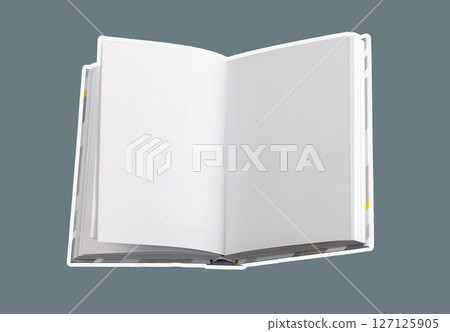 Open book with blank pages, representing endless possibilities for learning, knowledge, and 127125905
