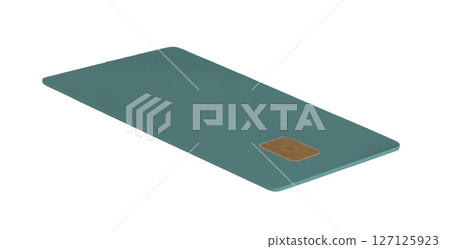 Bank card with chip, showcasing modern payment technology. Elegant design with a tilt, symbolizing Bank card with chip, showcasing modern payment technology. Elegant design with a tilt, symbolizing 127125923