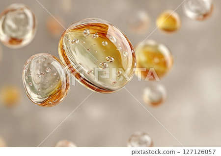 米色油漂浮在太空中的影像 米色油漂浮在太空中的影像 127126057