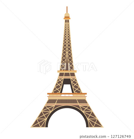 Eiffel tower vector logo. 127126749