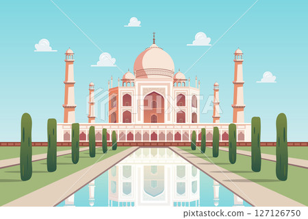 Taj Mahal palace. Landmark in India. 127126750