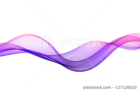 Purple-pink abstract vector wave with smooth gradient 127126820