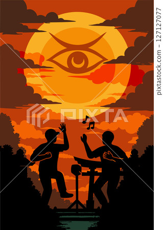 The sun is watching. Dancing without permission in sacred grounds. 127127077