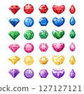 Colorful birthstone set vector material 127127121