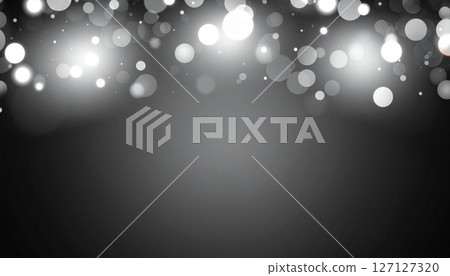 A fantastic bokeh background with dancing monochrome lights 127127320