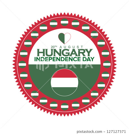 Happy Hungary Independence Day - August 20th - Hungarian Flag Design Happy Hungary Independence Day - August 20th - Hungarian Flag Design 127127371