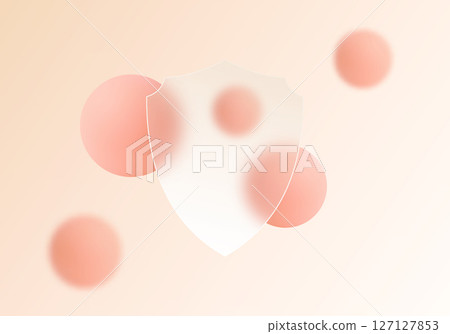 Pastel glass morphism shield for online data protection 127127853