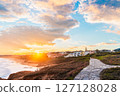 Sunset above the Encounter Bay viewed from Knight Beach 127128028