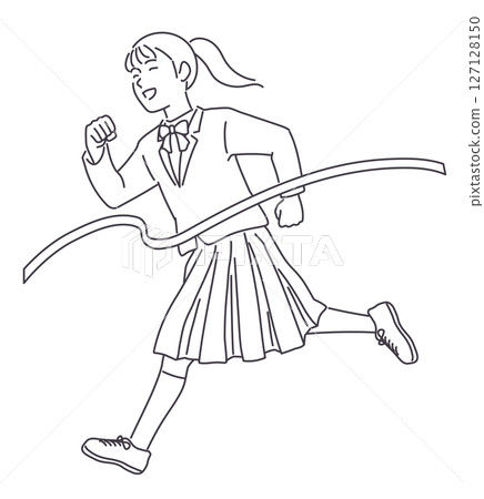 高中女生到達終點線 高中女生到達終點線 127128150