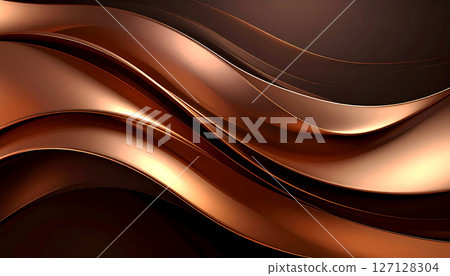 三維起伏的青銅色調抽象曲線 三維起伏的青銅色調抽象曲線 127128304