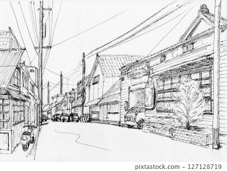 Retro street corner 127128719