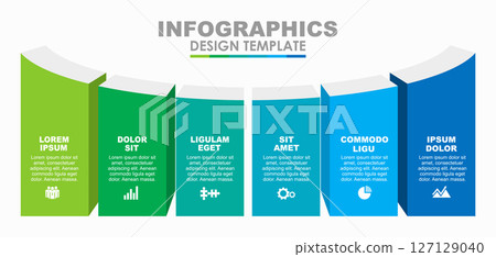 Infographic design template with place for your data. Vector illustration. Infographic design template with place for your data. Vector illustration. 127129040