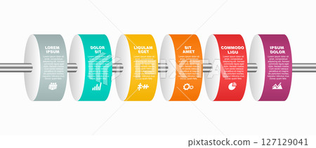Infographic design template with place for your data. Vector illustration. 127129041