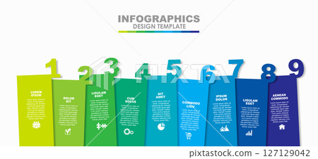 Infographic design template with place for your data. Vector illustration. 127129042