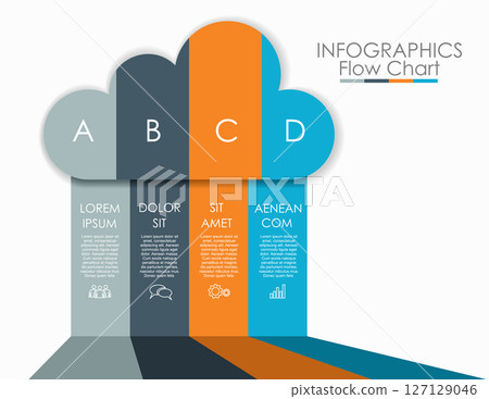 Infographic design template with place for your data. Vector illustration. 127129046