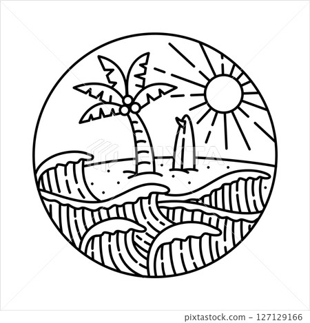 natural scenery in the frame illustration natural scenery in the frame illustration 127129166